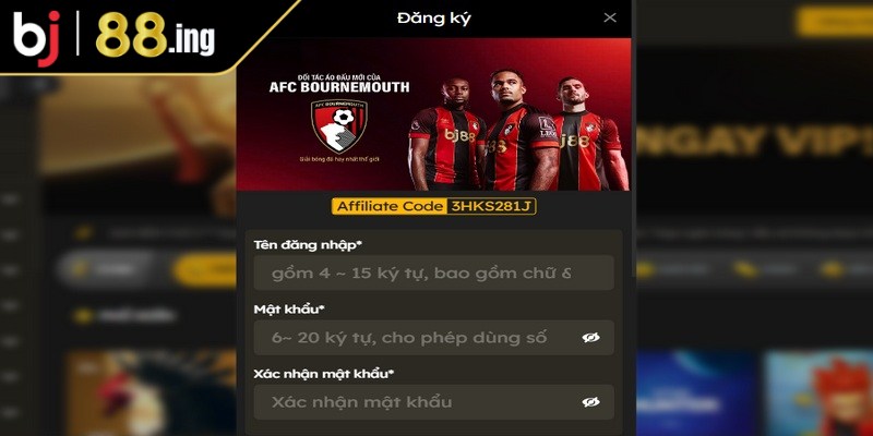 Đăng ký BJ88 nhanh chóng, đơn giản với vài bước thao tác tiện lợi